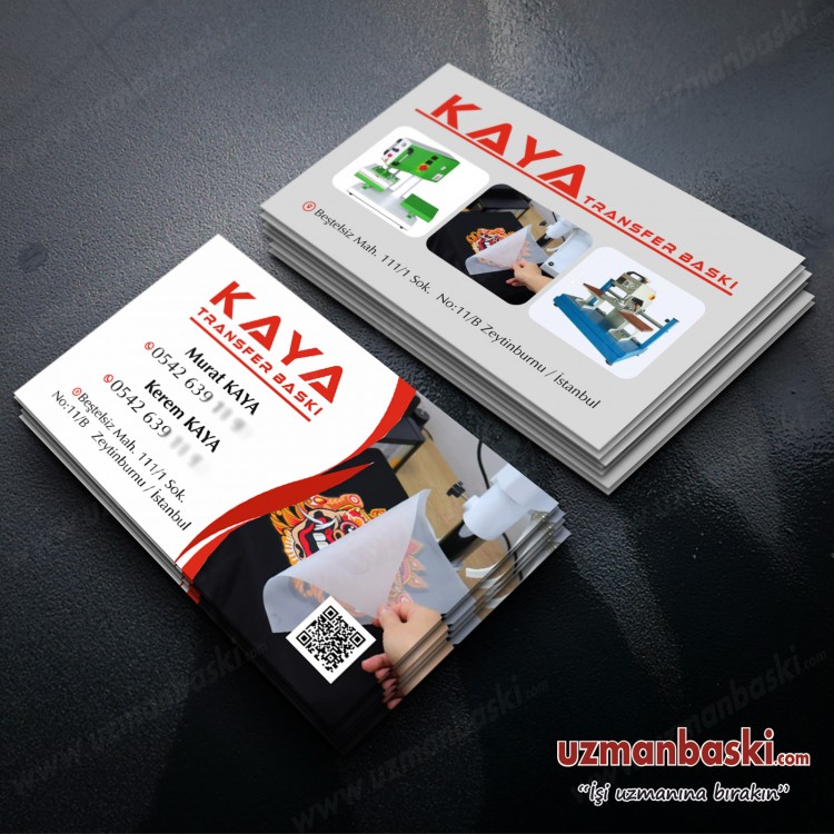 Transfer Baskı Kartvizit Transfer Baskı Kartvizit